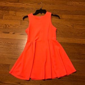 Bright orange dress